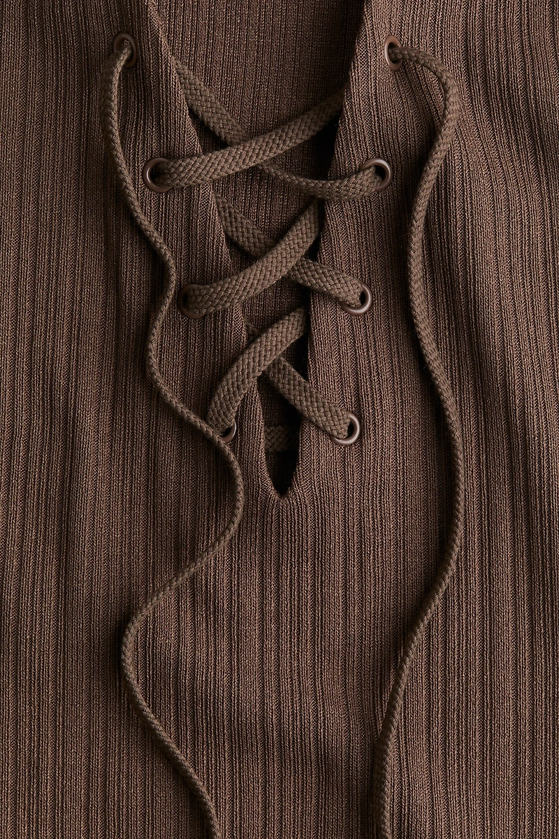 Lacing-Detail Bodycon Dress
