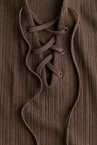 Lacing-Detail Bodycon Dress