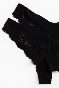 Lot de 2 culottes Brazilian en dentelle