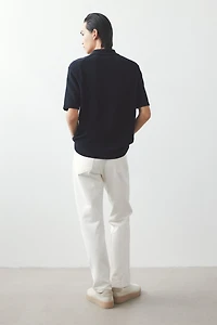 Regular-Fit Fine-Knit Polo Shirt
