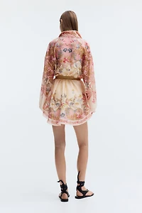Linen-Blend Tunic Dress