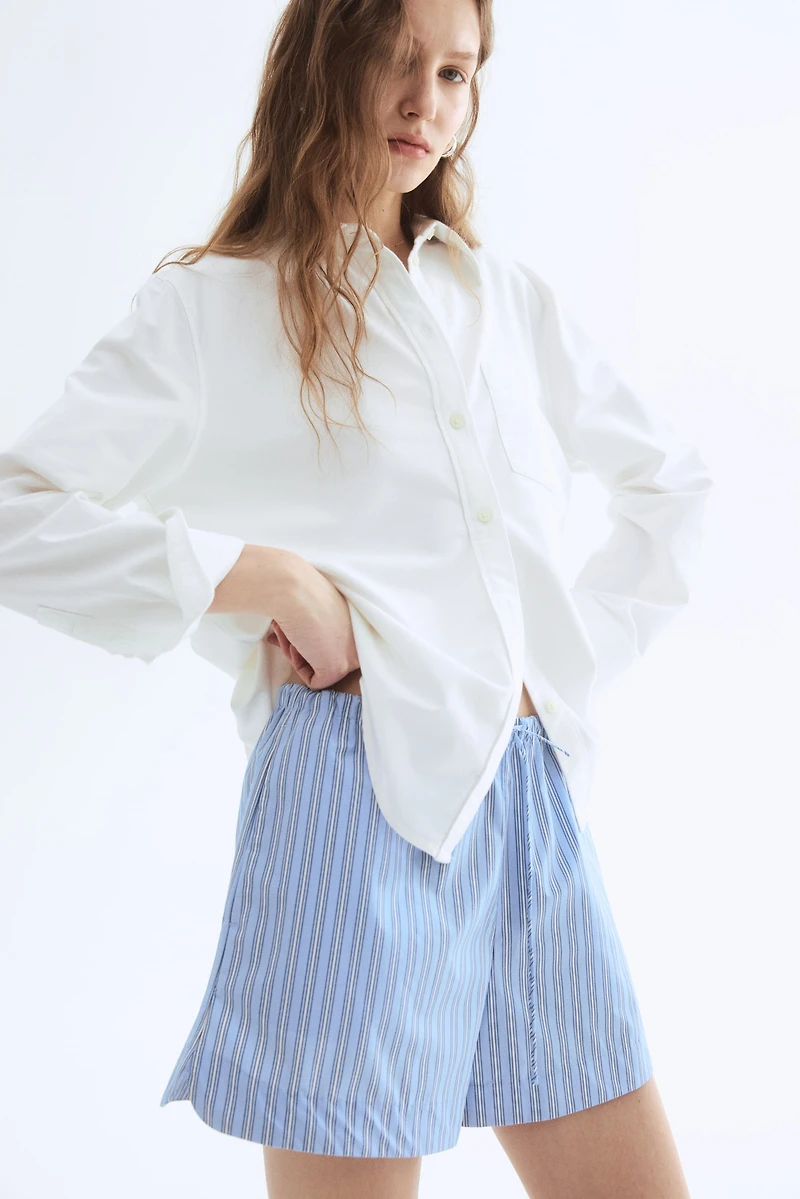 Cotton Shorts with Drawstring