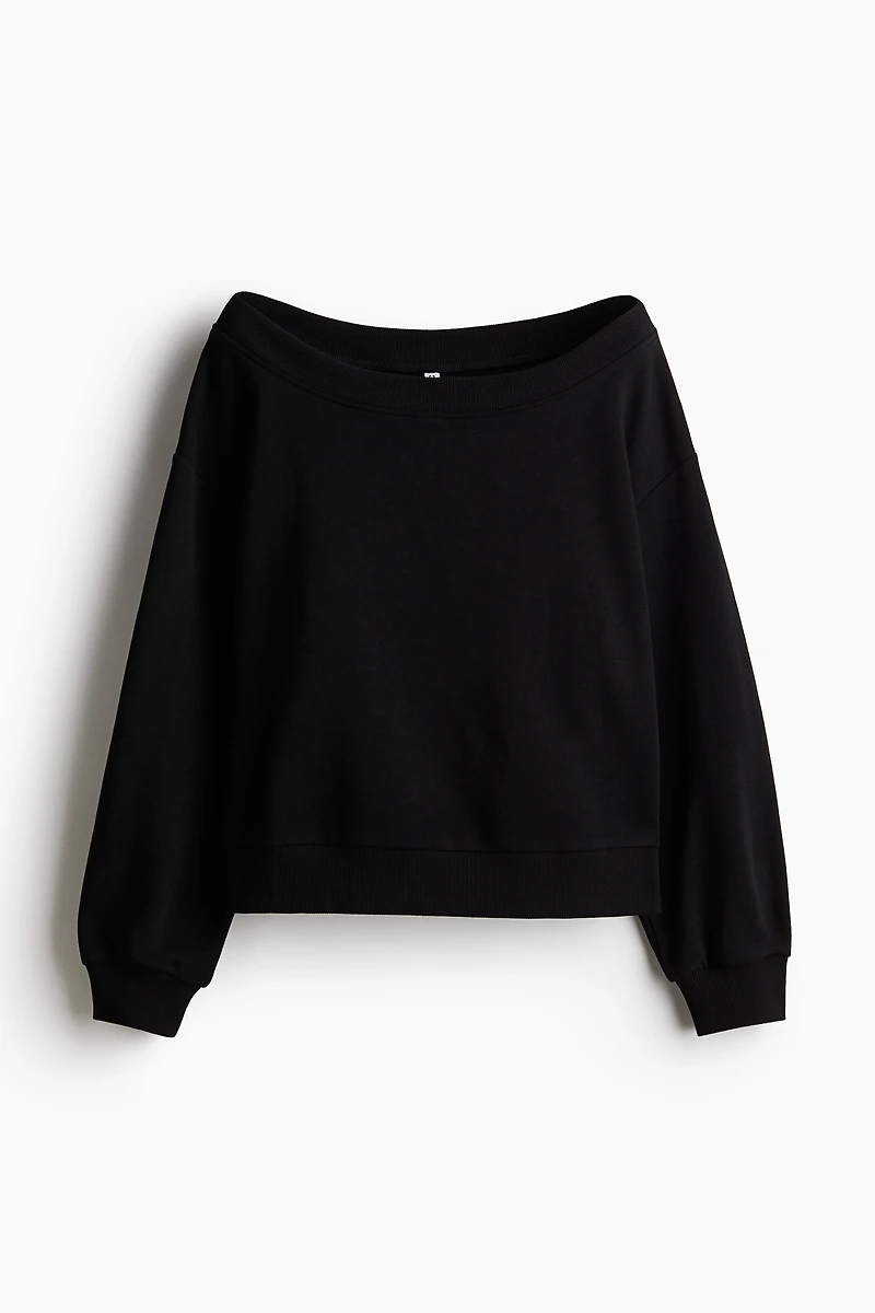 Off-the-Shoulder Sweatshirt
