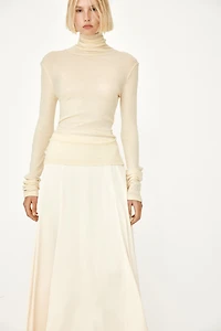Jupe maxi en satin