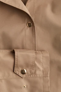 Twill Jacket with Corduroy Collar