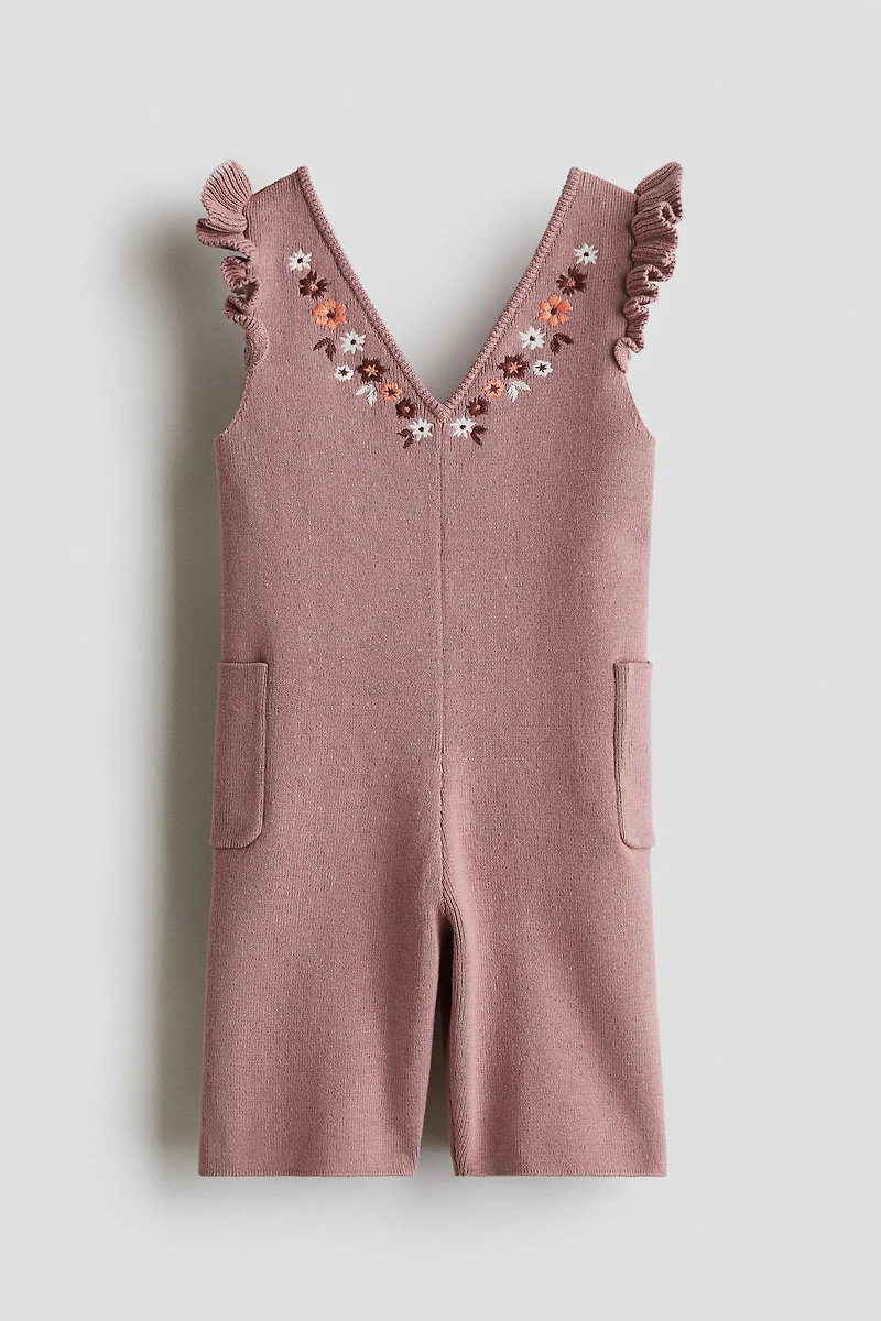 Embroidered-Detail Jumpsuit