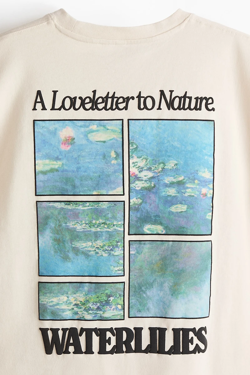 Oversized T-Shirt with Printed Motif