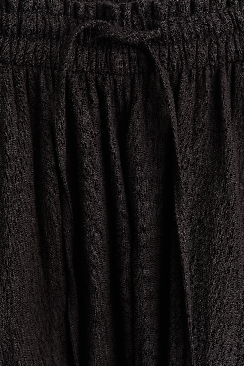 MAMA Wide-Leg Muslin Pants