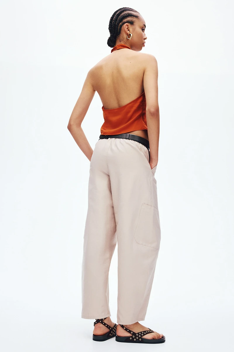 Balloon-Leg Cargo Pants