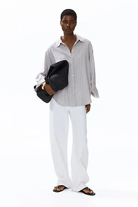 Oversized Linen-Blend Shirt