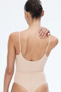 Light Shape Microfiber Thong Bodysuit