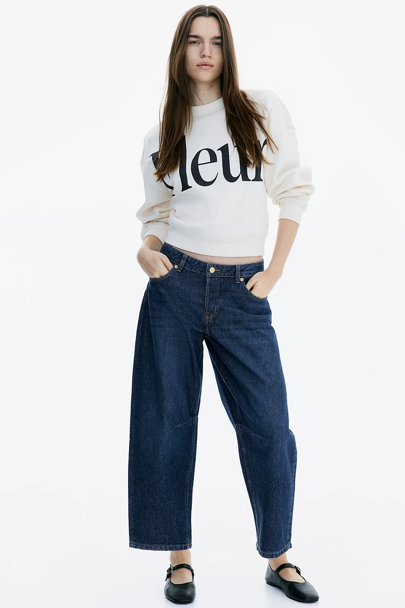 Barrel Regular Cropped Jeans