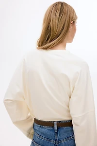 Haut à manches longues en coton