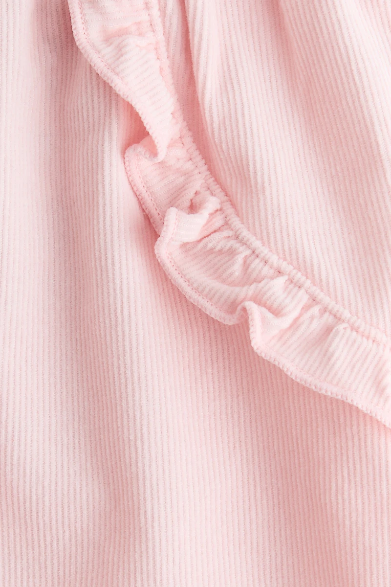 Ruffle-Trimmed Corduroy Pants