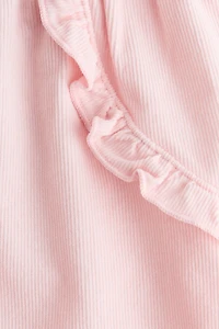 Ruffle-Trimmed Corduroy Pants