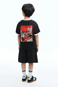 Layered-Look Printed T-Shirt