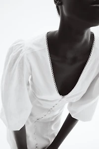 Linen-Blend Dress