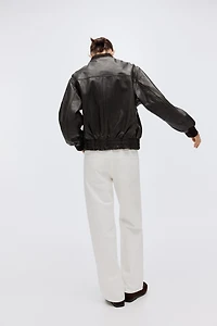 Leather Bomber Jacket