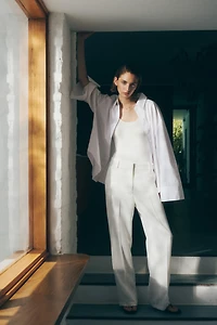 Wide-Leg Dress Pants