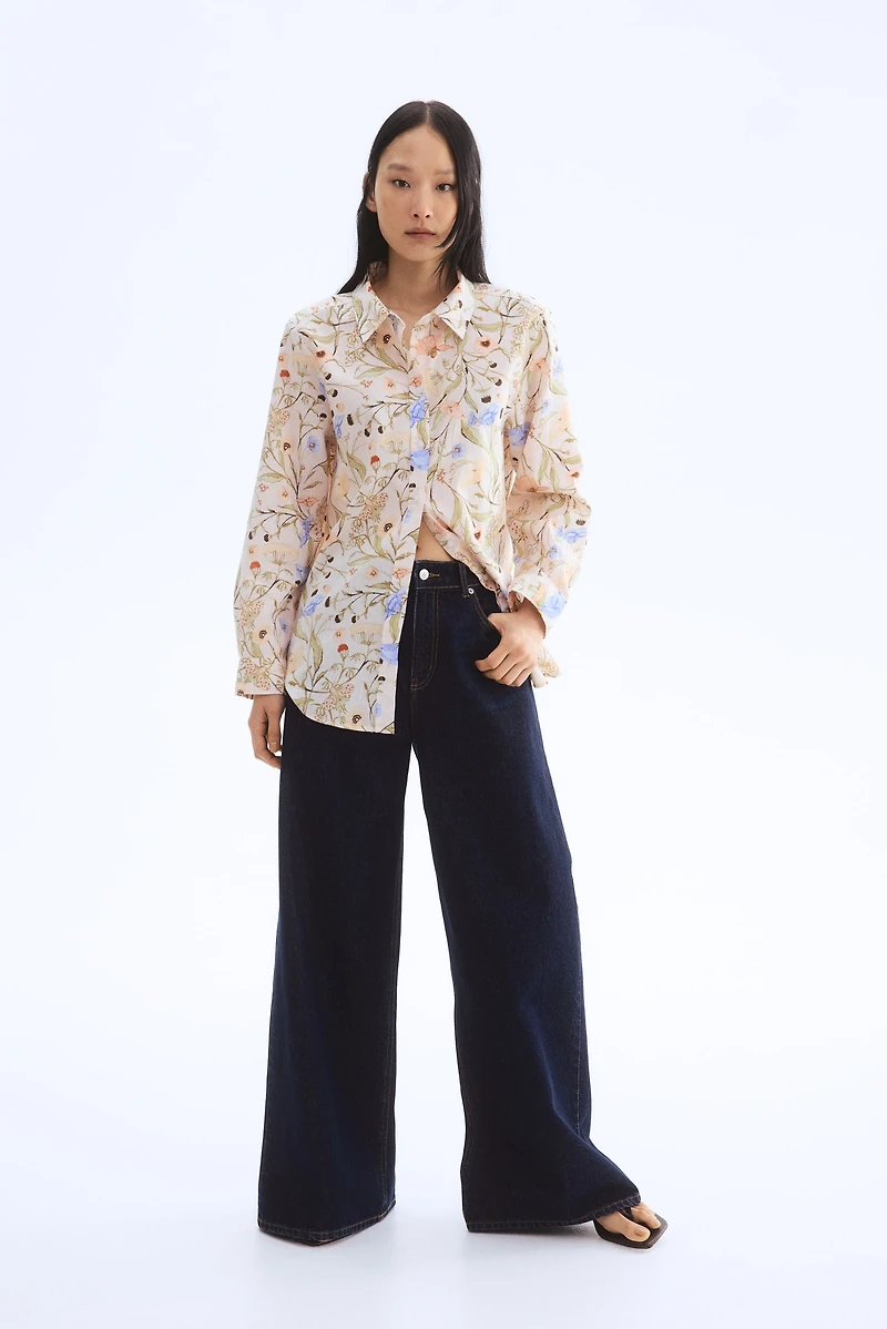 Linen-Blend Shirt