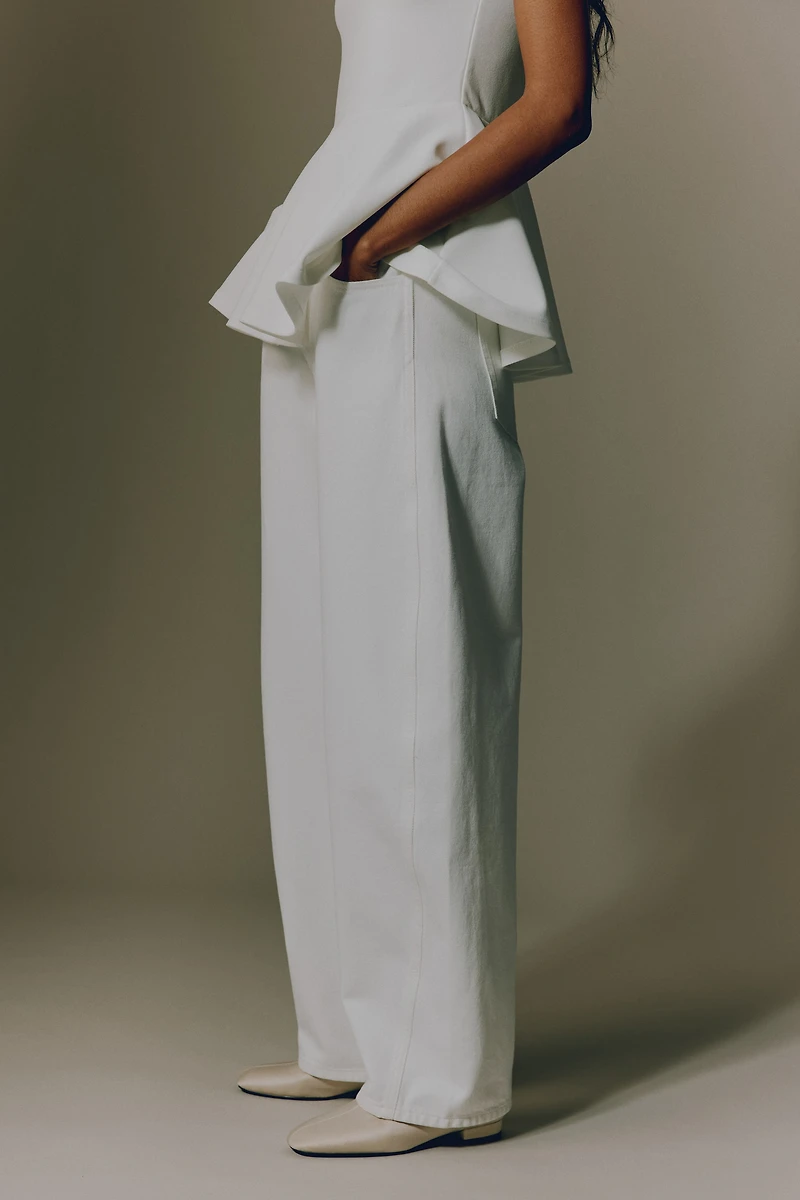 Jean flottant taille haute