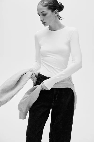 Long-sleeved Microfiber Top