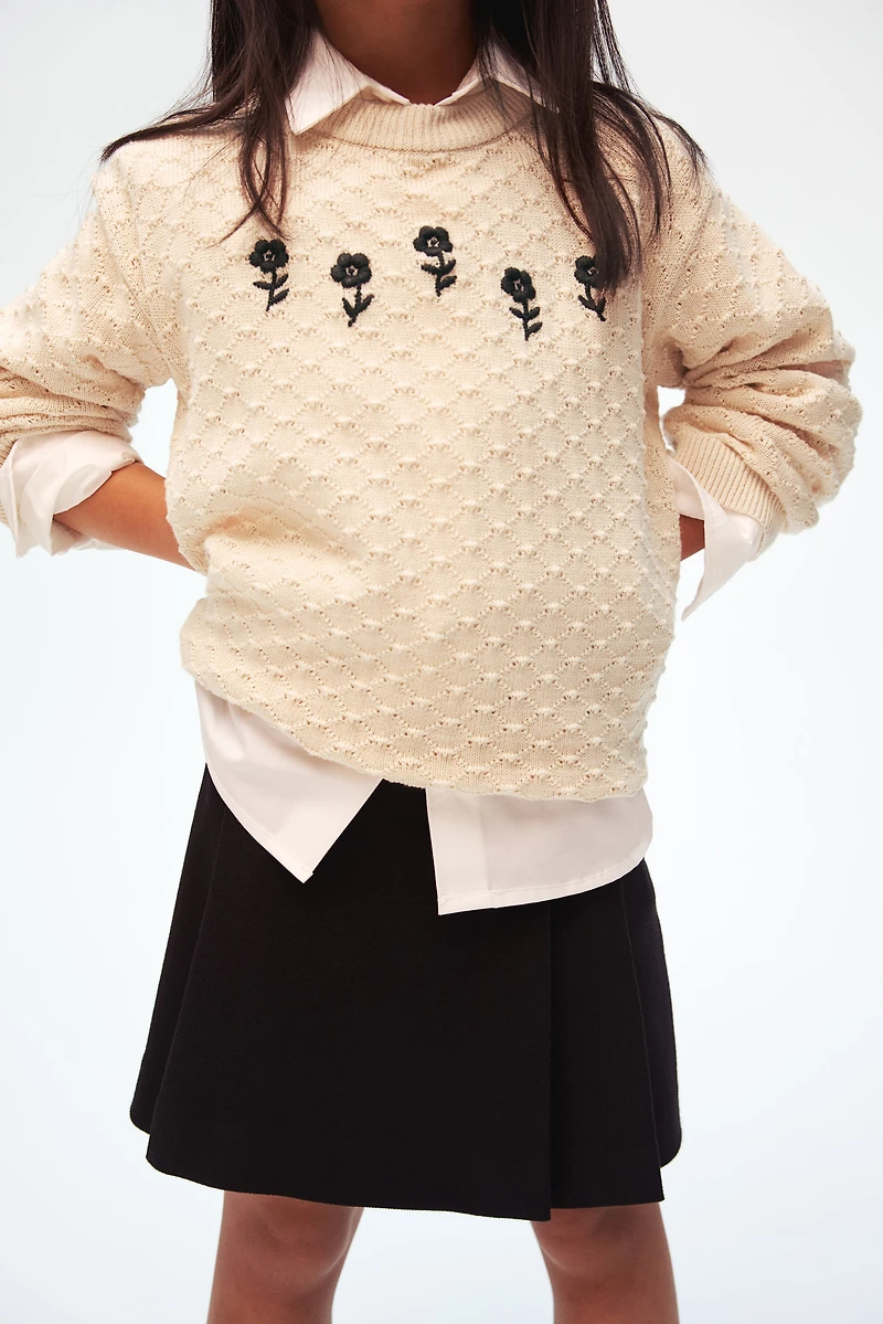 Chandail en coton à motif