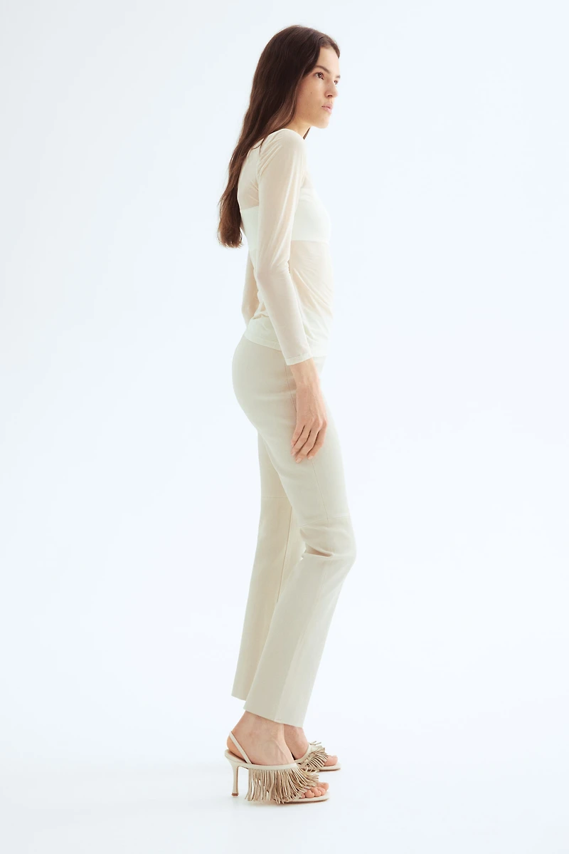 Pantalon près du corps en cuir