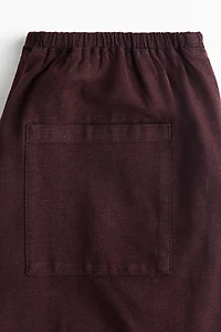 Linen-Blend Drawstring Pants