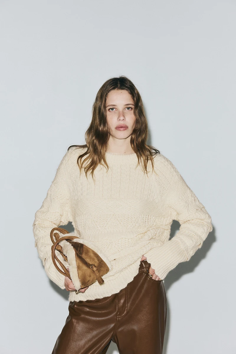 Chandail en tricot texturé