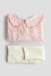 2-Piece Blouse and Leggings Set