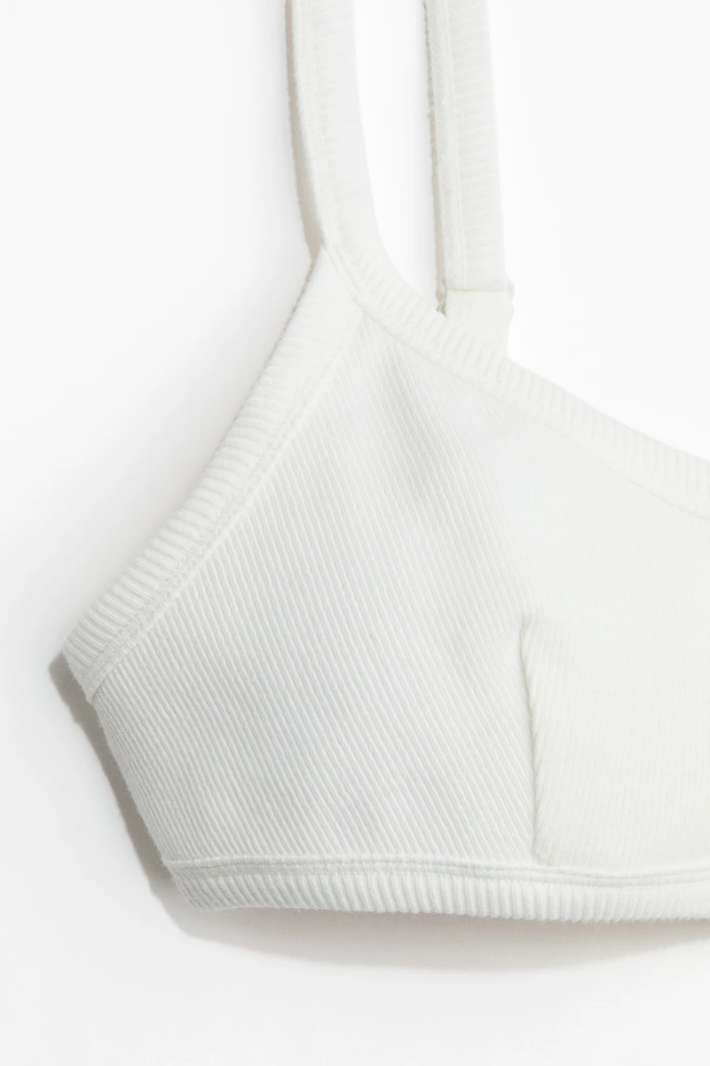 Soft Ribbed Cotton Bra