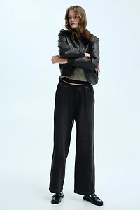 Pantalon en denim avec cordon de serrage