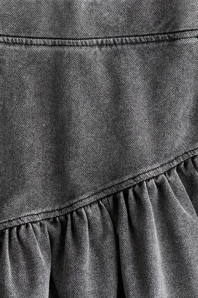 Flounced Denim-look Skirt