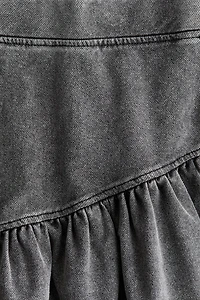 Flounced Denim-look Skirt