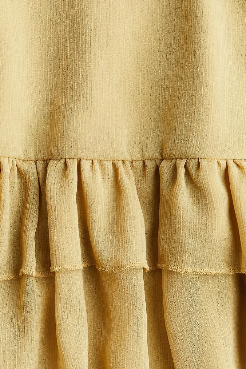 Robe volantée en mousseline