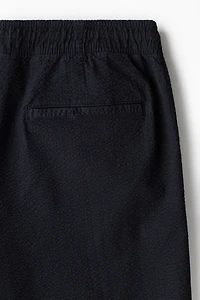 Short coupe décontracté en crépon de coton