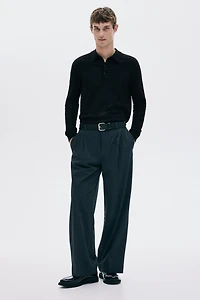 Regular-Fit Fine-Knit Polo Shirt