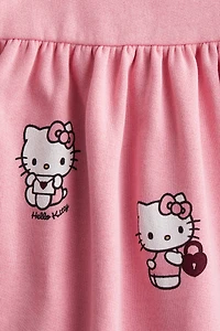 Robe en molleton imprimé