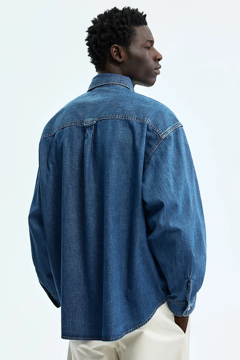 Chemise grande taille en denim