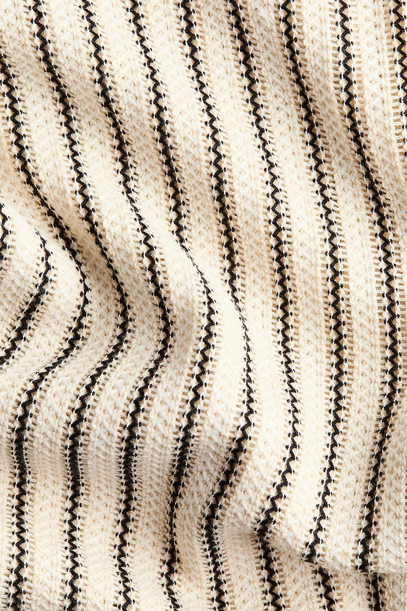 Pantalon large en tricot texturé