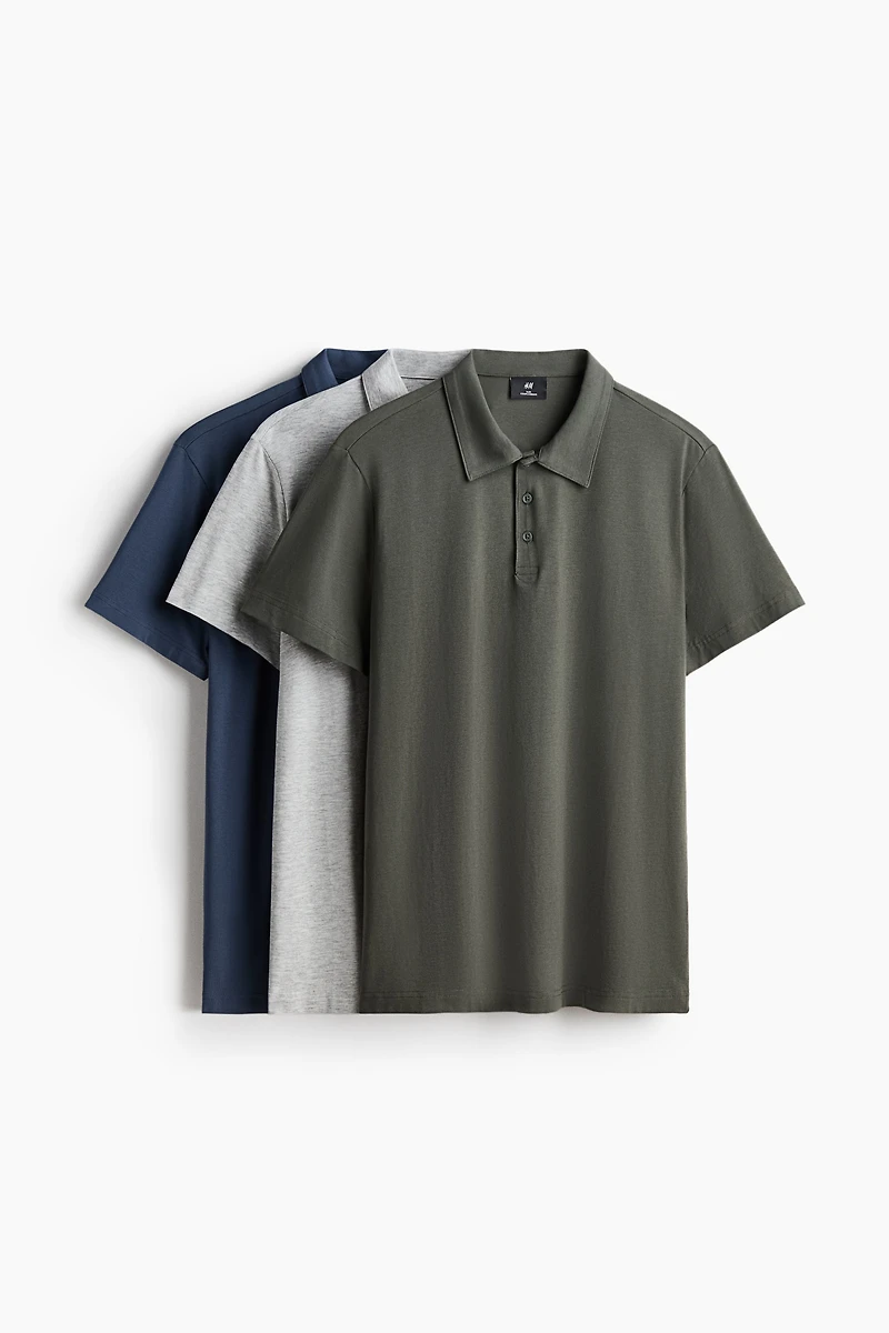 3-Pack Slim-Fit Polo Shirts