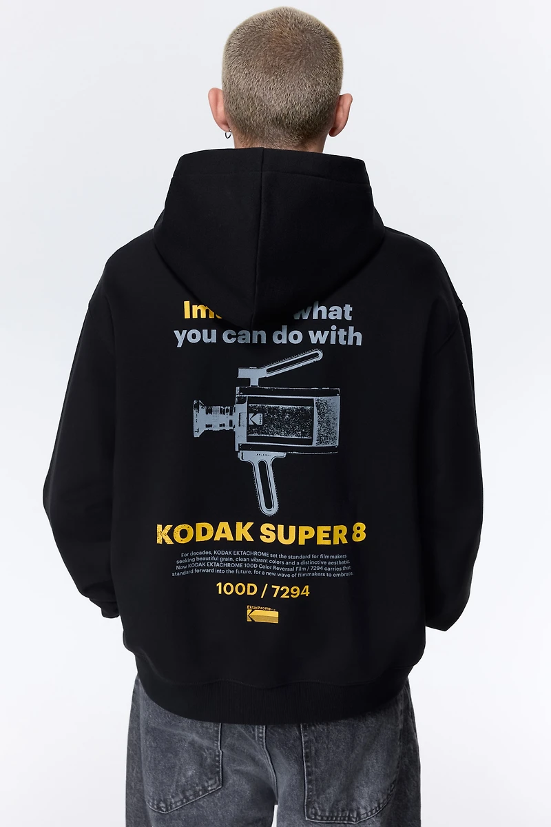 Loose-Fit Printed Hoodie