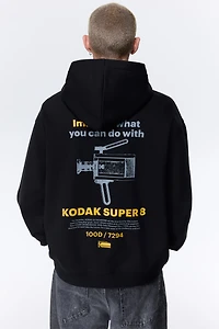 Loose-Fit Printed Hoodie