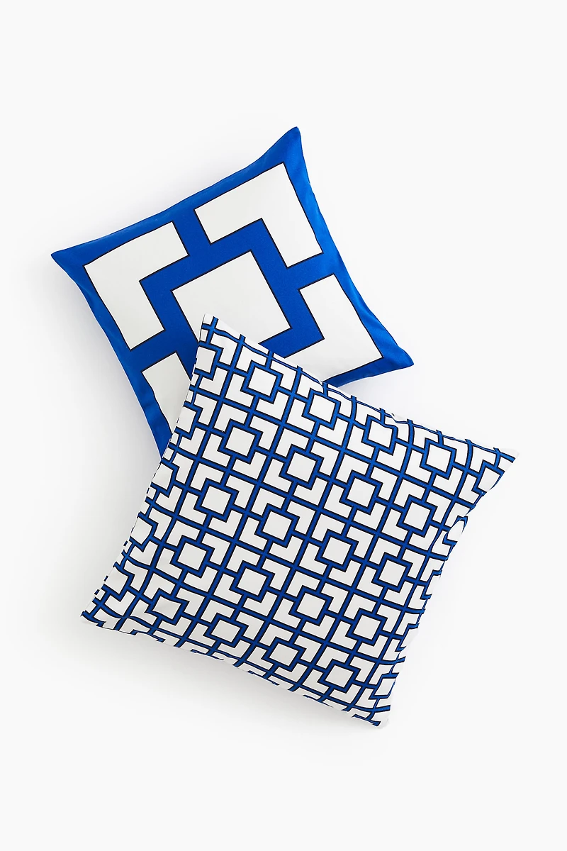 Lot de 2 housses coussin en satin