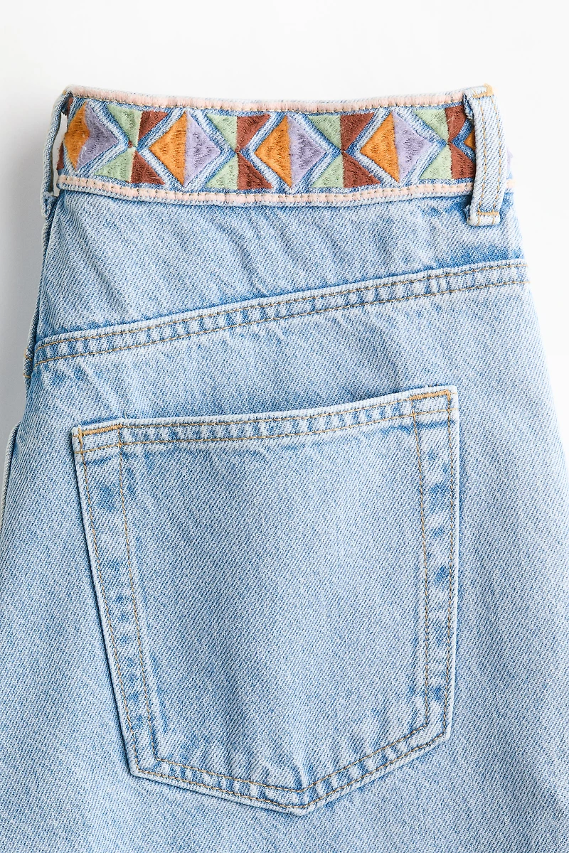 Jean large à taille très haute