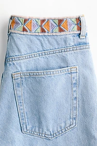 Jean large à taille très haute