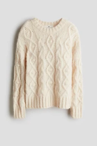 Loose-Fit Cable-Knit Sweater