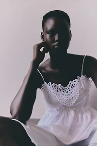 Lace-Trimmed Strappy Top
