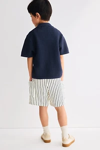 Textured jersey shorts